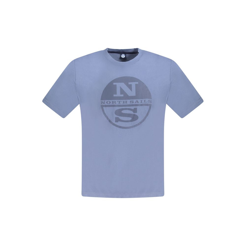 North Sails Blue Cotton Men T-Shirt - ClickThatClicks 