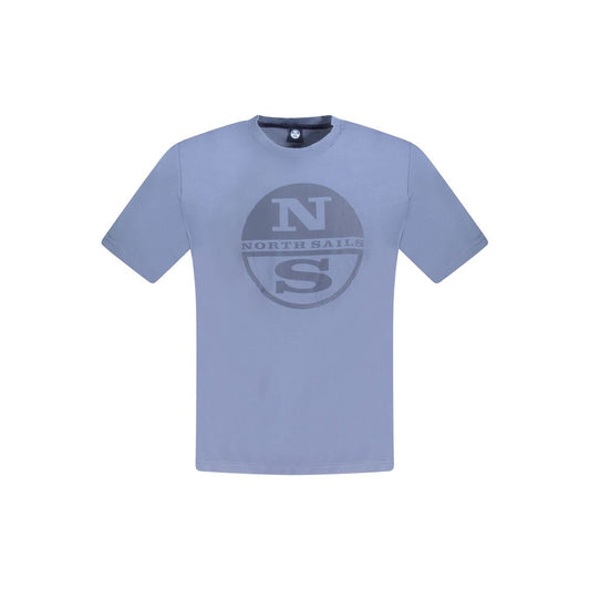 North Sails Blue Cotton Men T-Shirt - ClickThatClicks 