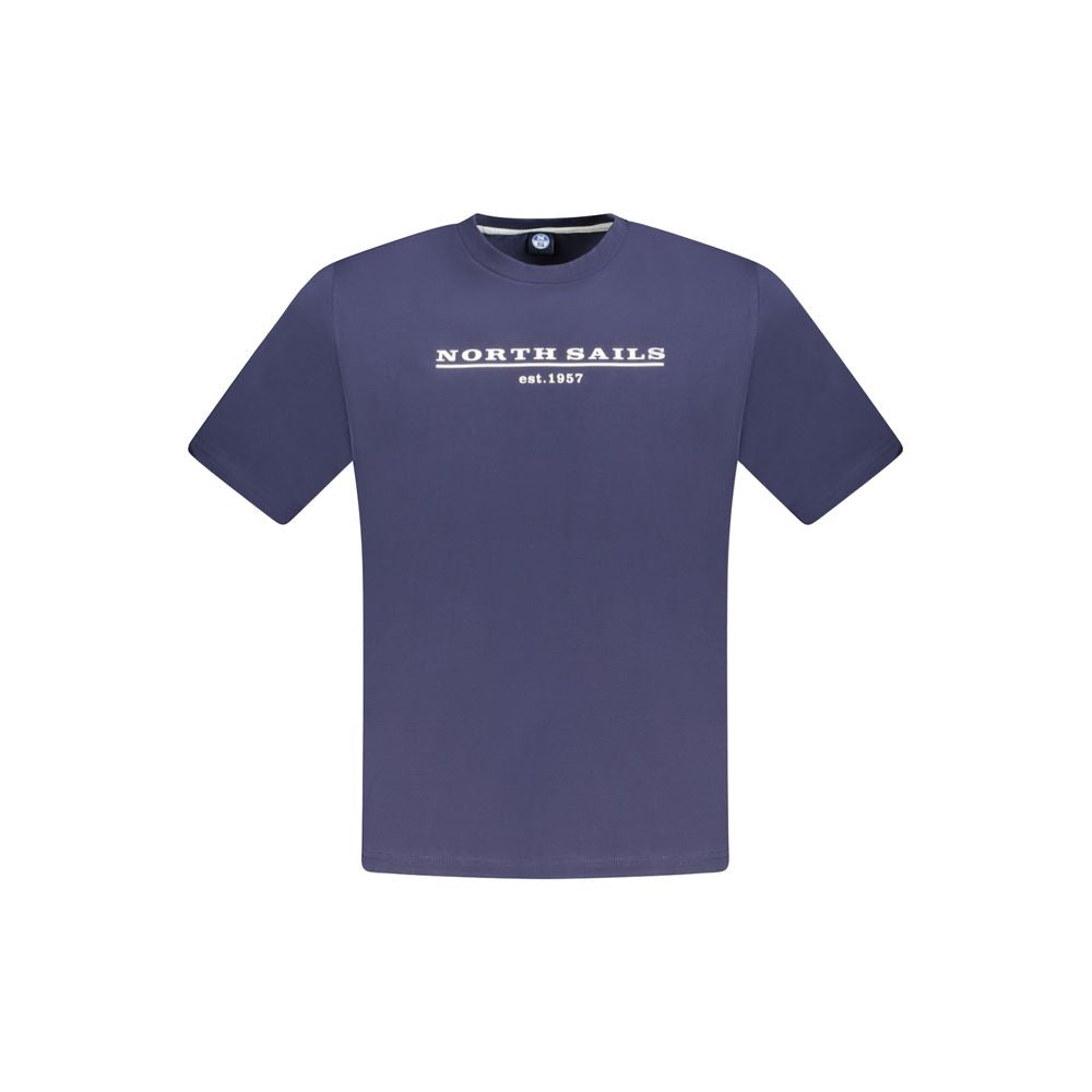 North Sails Blue Cotton Men T-Shirt - ClickThatClicks 