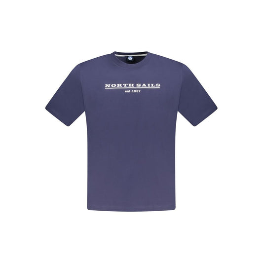 North Sails Blue Cotton Men T-Shirt - ClickThatClicks 