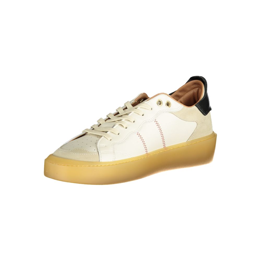 Blauer White Leather Men Sneaker - ClickThatClicks 