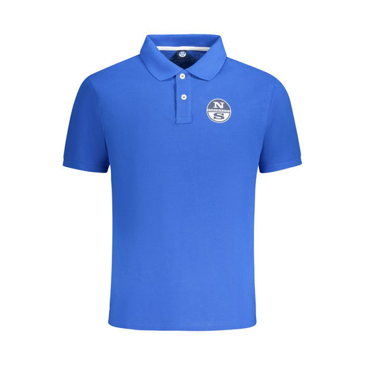 North Sails Blue Cotton Men Polo - ClickThatClicks 