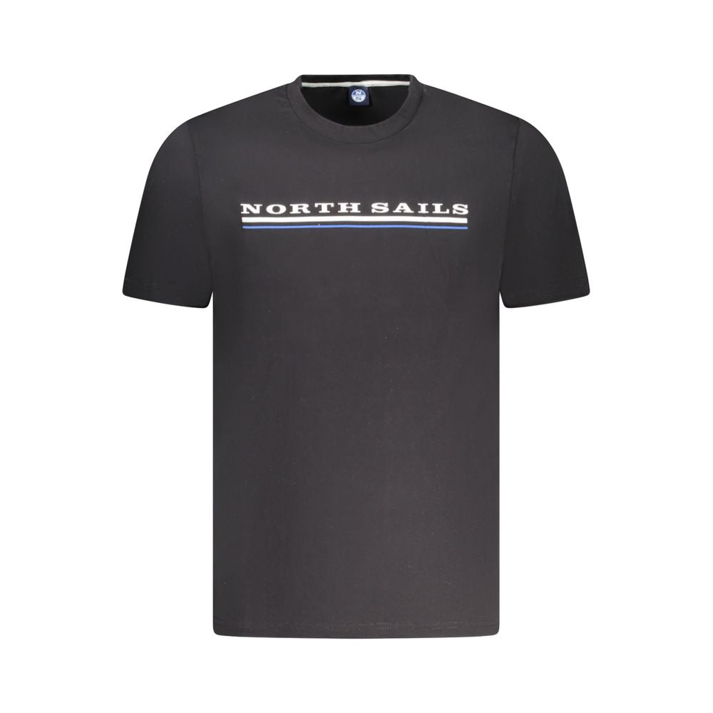 North Sails Black Cotton Men T-Shirt - ClickThatClicks 