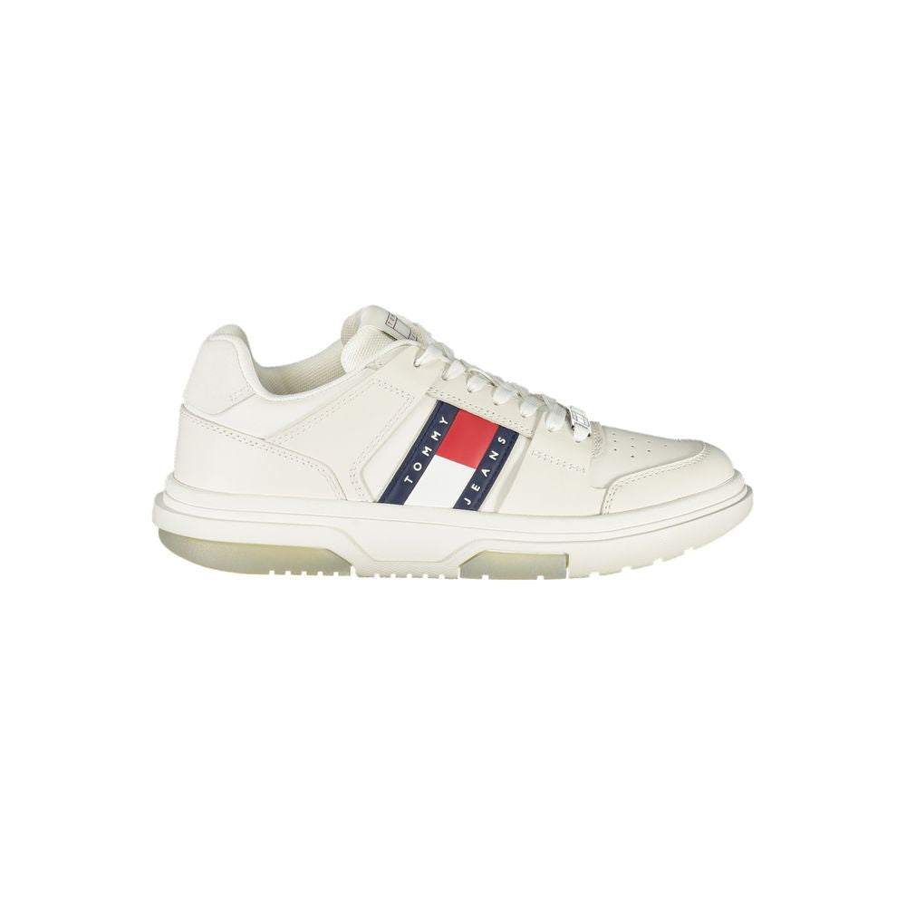 Tommy Hilfiger Bianco Polyurethane Women Sneaker - ClickThatClicks 