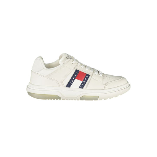 Tommy Hilfiger Bianco Polyurethane Women Sneaker - ClickThatClicks 