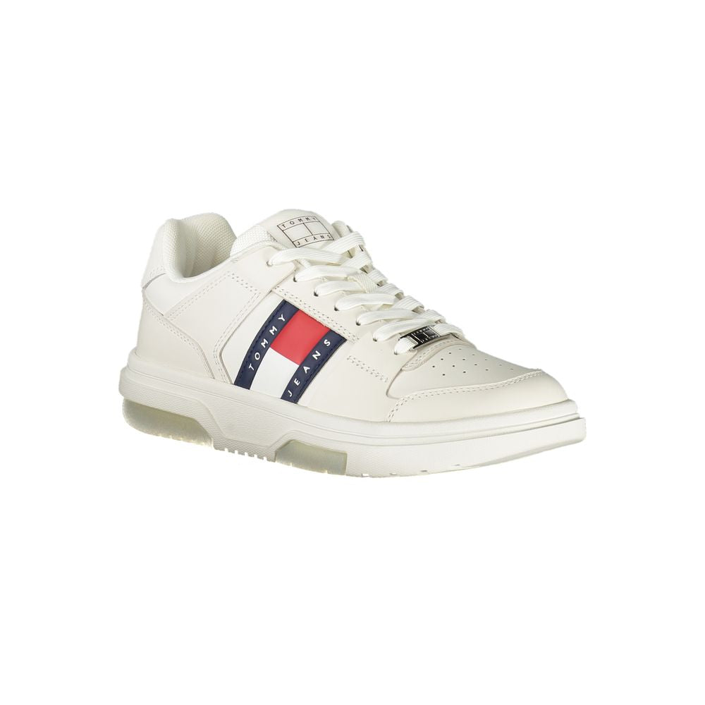 Tommy Hilfiger Bianco Polyurethane Women Sneaker - ClickThatClicks 