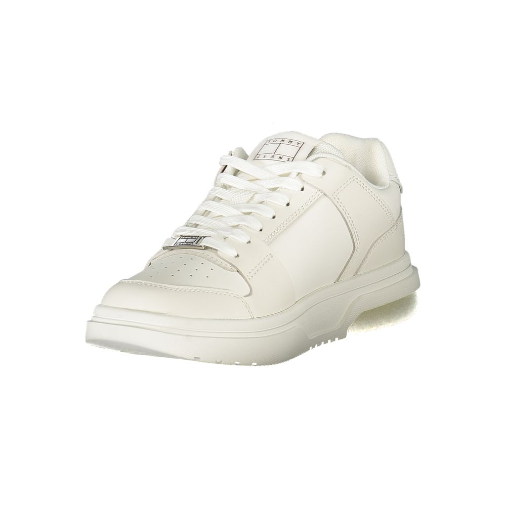 Tommy Hilfiger Bianco Polyurethane Women Sneaker - ClickThatClicks 