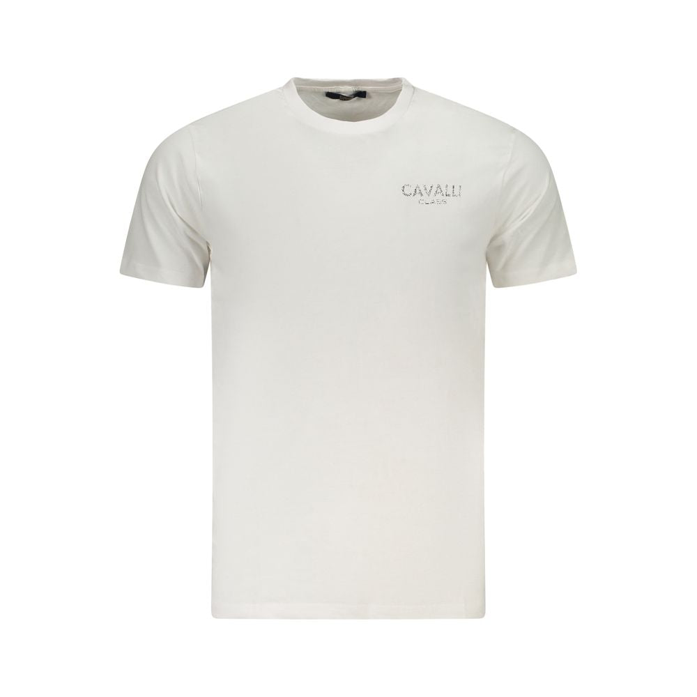 Cavalli Class Bianco Cotton Men T-Shirt - ClickThatClicks 