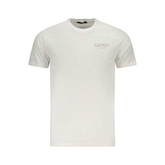 Cavalli Class Bianco Cotton Men T-Shirt - ClickThatClicks 