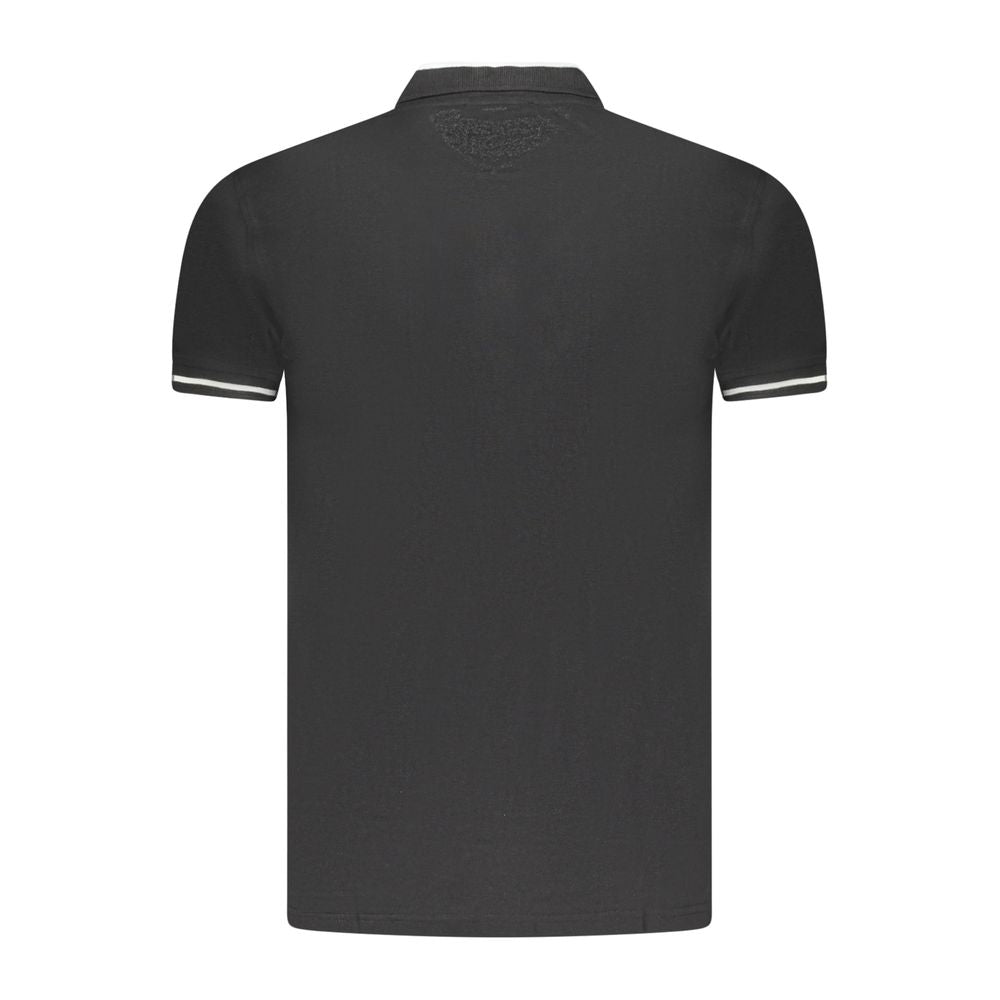 Cavalli Class Black Cotton Men Polo - ClickThatClicks 
