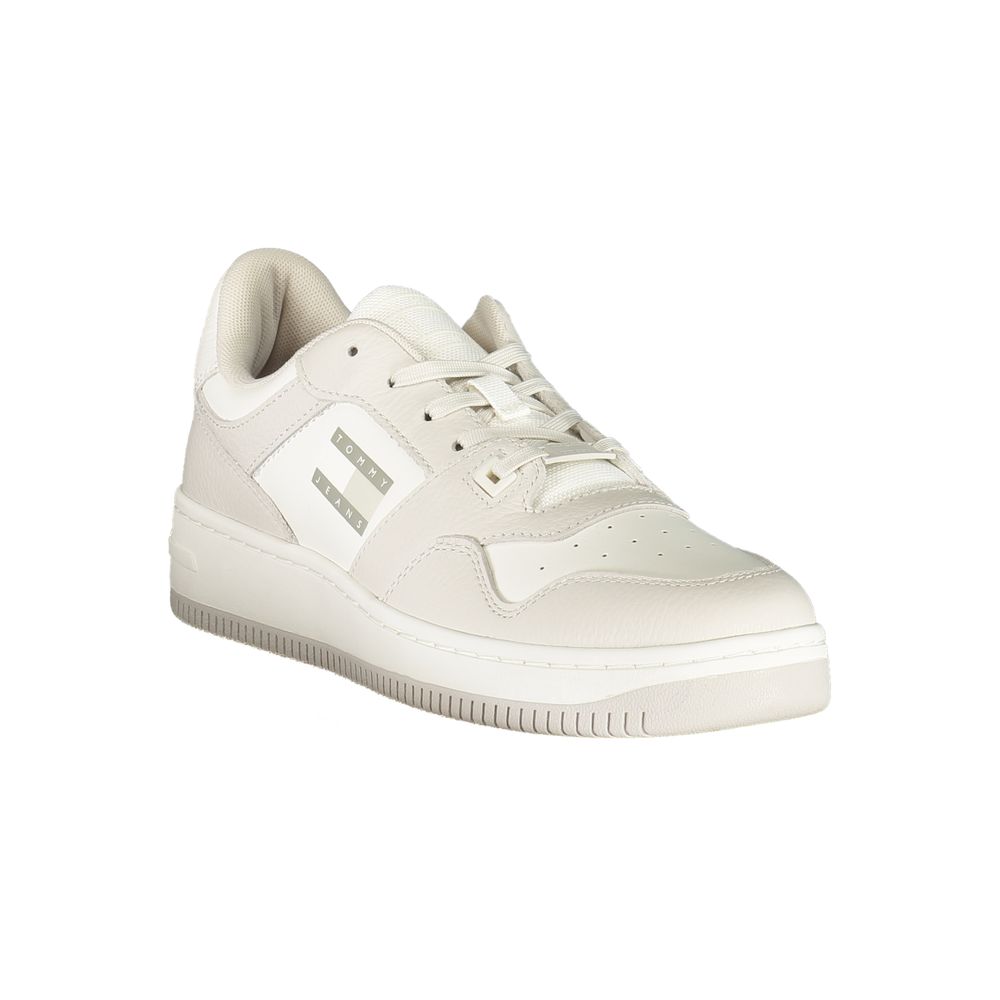 Tommy Hilfiger White Polyurethane Men Sneaker - ClickThatClicks 
