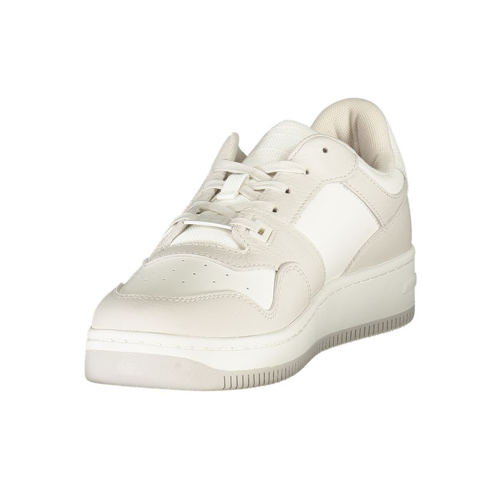 Tommy Hilfiger White Polyurethane Men Sneaker - ClickThatClicks 