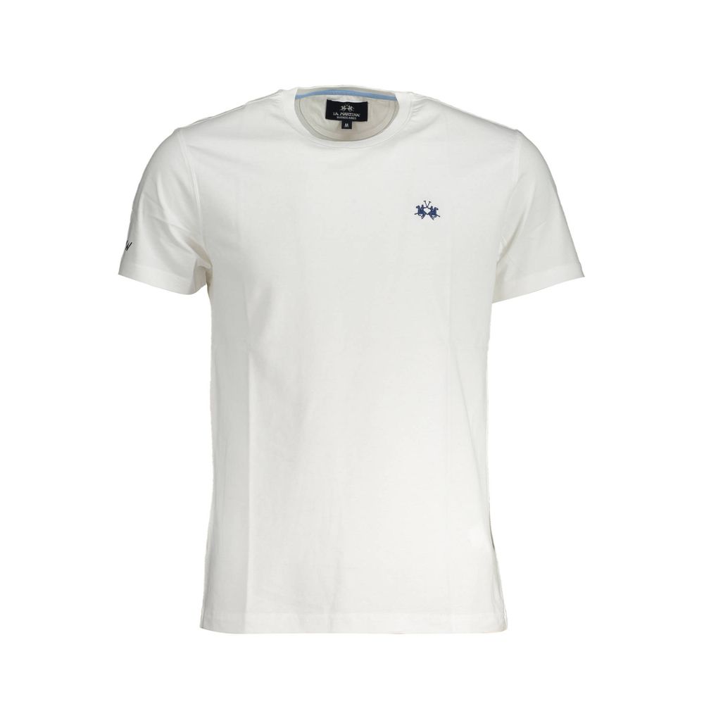 La Martina Bianco Cotton Men T-Shirt - ClickThatClicks 