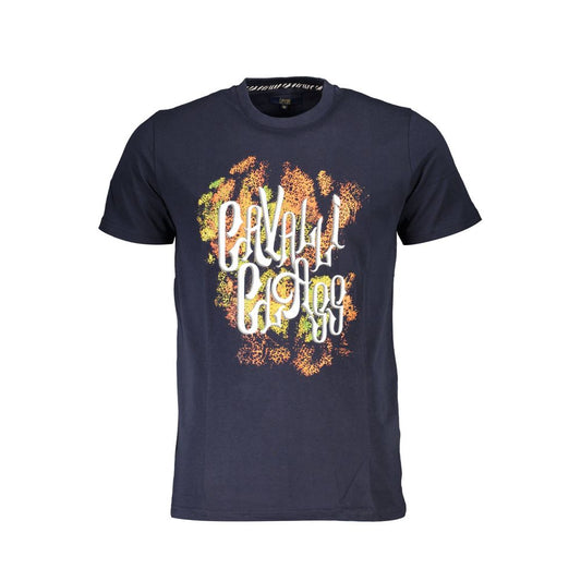Cavalli Class Blue Cotton Men's T-Shirt - ClickThatClicks 