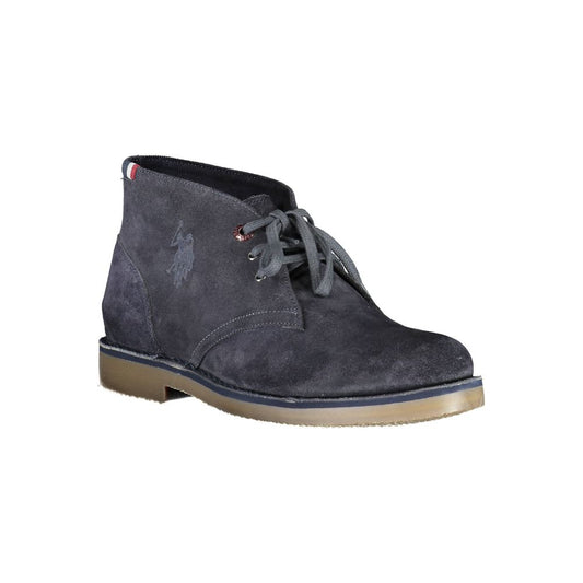 U.S. POLO ASSN. Blue Leather Men's Ankle Boot - ClickThatClicks 