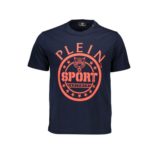 Plein Sport Blue Cotton Men's T-Shirt - ClickThatClicks 