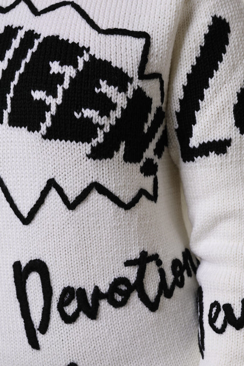 Dolce & Gabbana White Wool Knit Crew Neck Pullover Sweater - ClickThatClicks 
