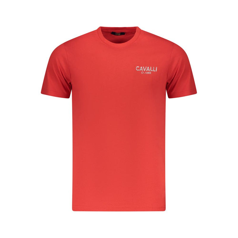 Cavalli Class Red Cotton Men T-Shirt