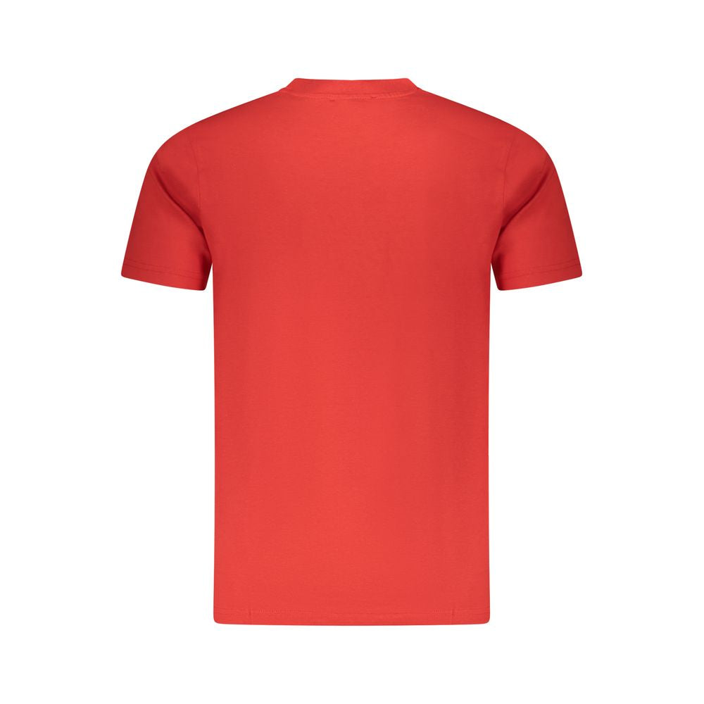 Cavalli Class Red Cotton Men T-Shirt - ClickThatClicks 