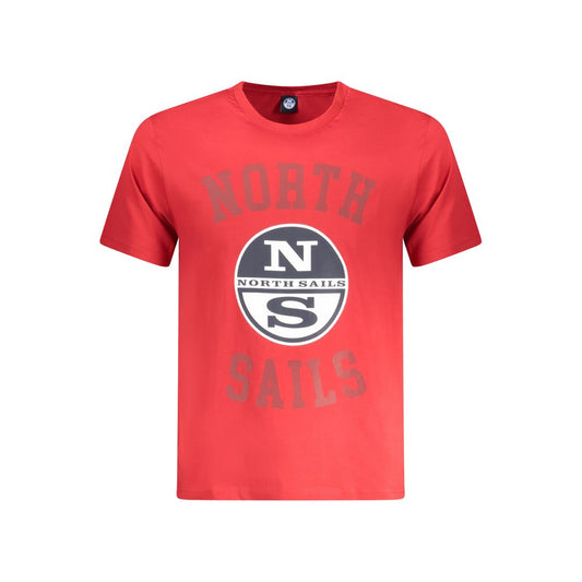 North Sails Rosso Cotton Mens T-Shirt - ClickThatClicks 