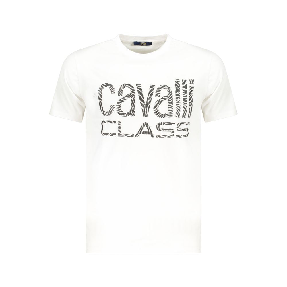 Cavalli Class Bianco Cotton Men's T-Shirt - ClickThatClicks 