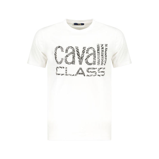 Cavalli Class Bianco Cotton Men's T-Shirt - ClickThatClicks 