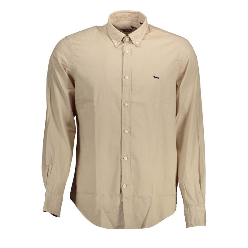Harmont & Blaine Beige Cotton Men Shirt