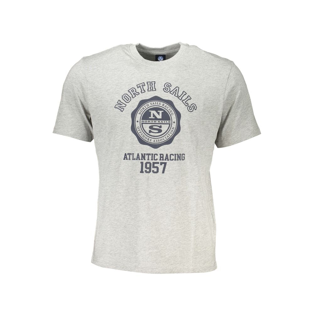 North Sails Grigio Cotton Men T-Shirt - ClickThatClicks 