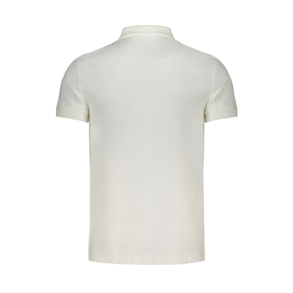 Calvin Klein White Cotton Mens Polo Shirt - ClickThatClicks 