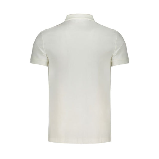 Calvin Klein White Cotton Mens Polo Shirt - ClickThatClicks 