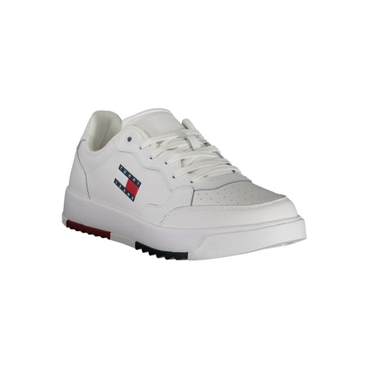 Tommy Hilfiger White Polyurethane Men's Sneaker - ClickThatClicks 