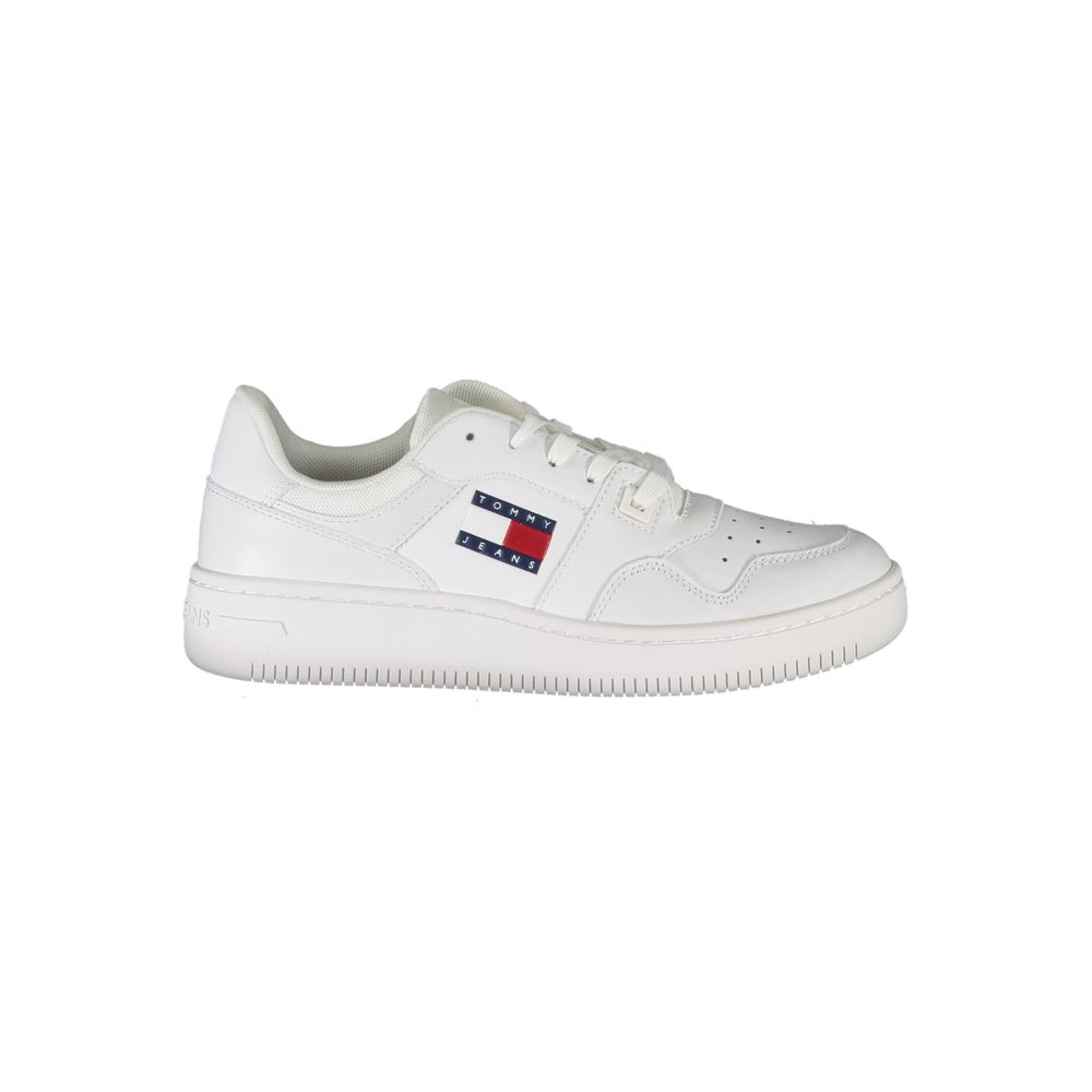 Tommy Hilfiger White Leather Women Sneaker - ClickThatClicks 