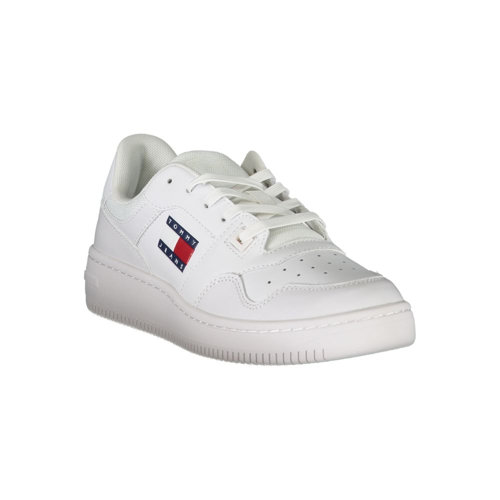 Tommy Hilfiger White Leather Women Sneaker - ClickThatClicks 