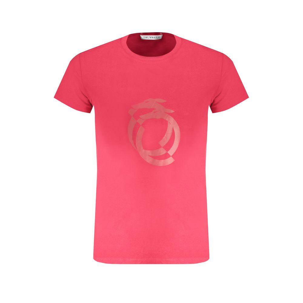 Trussardi Rosso Cotton Men T-Shirt - ClickThatClicks 