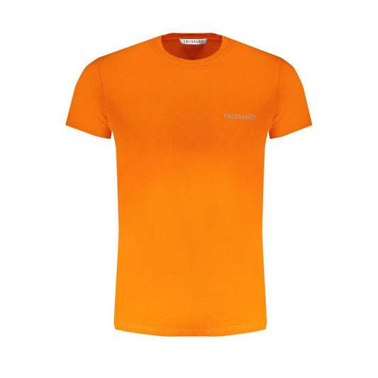 Trussardi Arancione Cotton Men T-Shirt - ClickThatClicks 