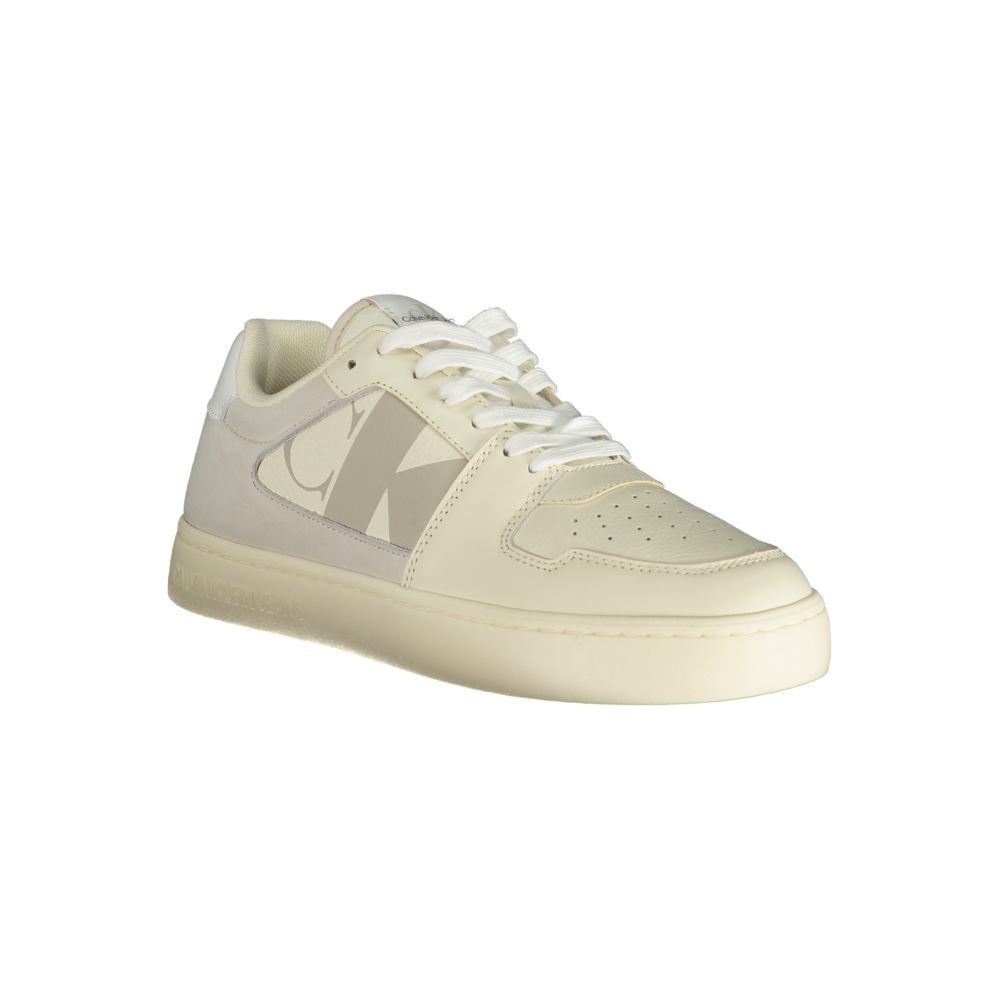 Calvin Klein Bianco Polyurethane Men Sneaker - ClickThatClicks 