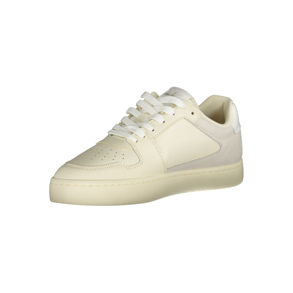 Calvin Klein Bianco Polyurethane Men Sneaker - ClickThatClicks 