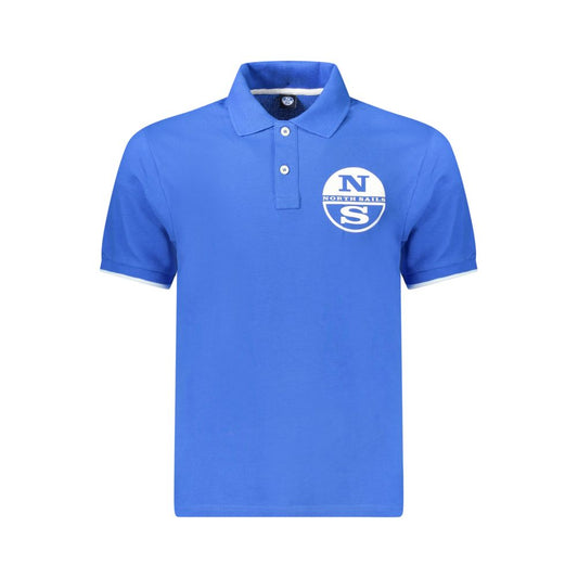 North Sails Blue Cotton Men Polo - ClickThatClicks 