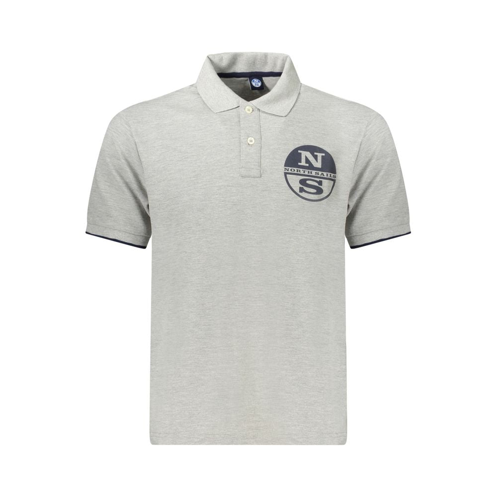North Sails Grigio Cotton Men Polo - ClickThatClicks 