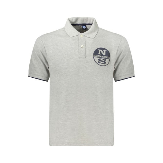 North Sails Grigio Cotton Men Polo - ClickThatClicks 