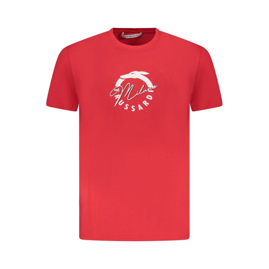 Trussardi Rosso Cotton Men T-Shirt - ClickThatClicks 