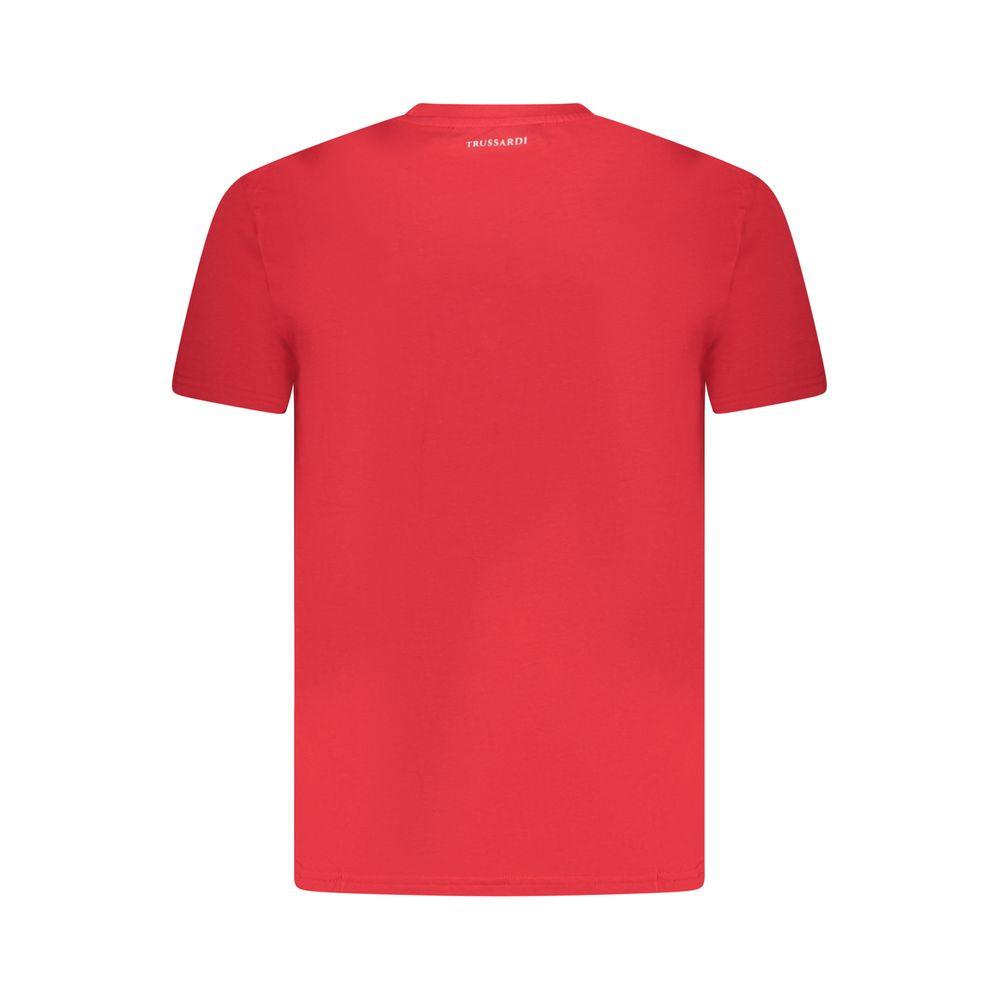Trussardi Rosso Cotton Men T-Shirt - ClickThatClicks 