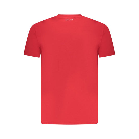 Trussardi Rosso Cotton Men T-Shirt - ClickThatClicks 