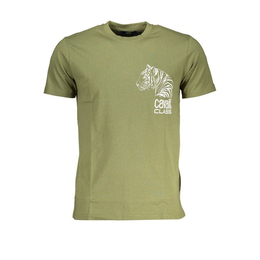 Cavalli Class Verde Cotton Men T-Shirt - ClickThatClicks 