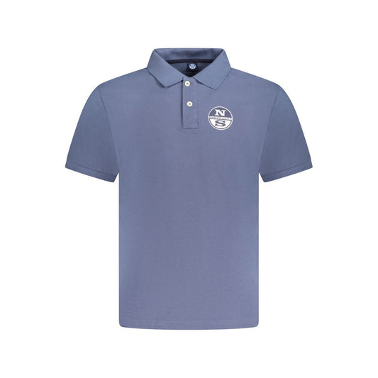 North Sails Blue Cotton Men Polo - ClickThatClicks 