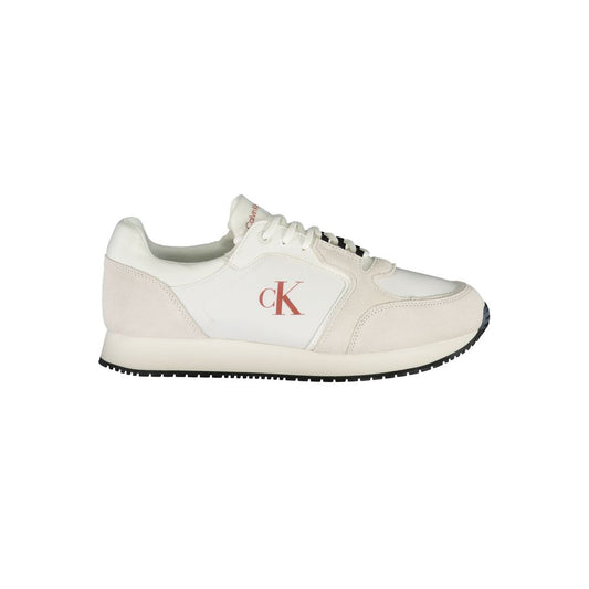 Calvin Klein White Polyurethane Men Sneaker - ClickThatClicks 