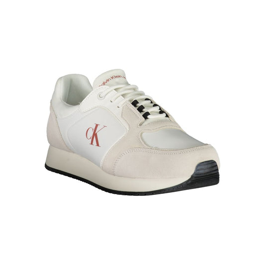 Calvin Klein White Polyurethane Men Sneaker - ClickThatClicks 