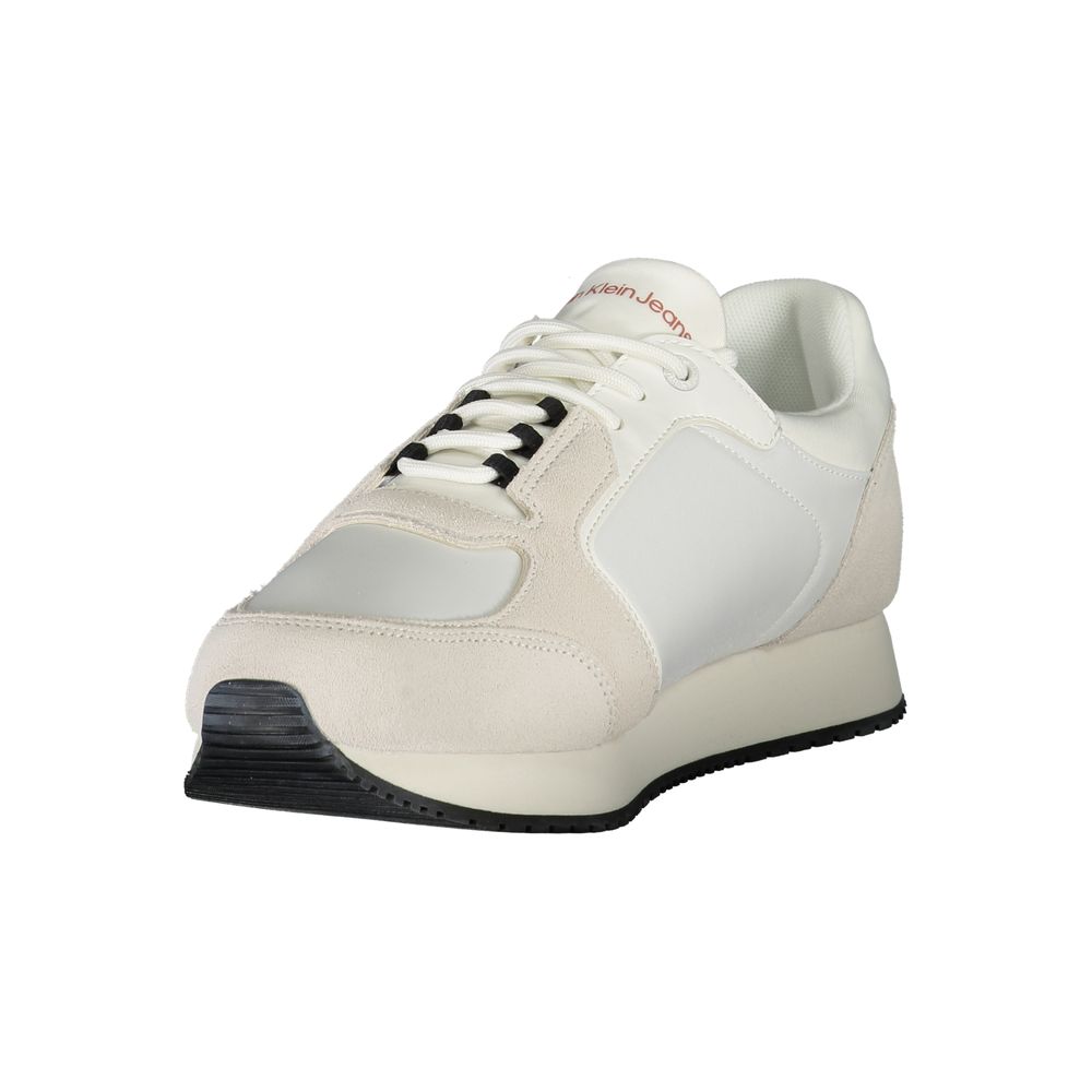Calvin Klein White Polyurethane Men Sneaker - ClickThatClicks 