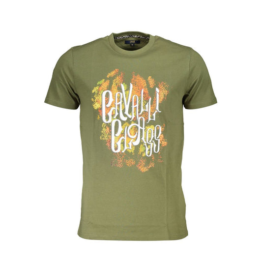 Cavalli Class Verde Cotton Mens T-Shirt - ClickThatClicks 