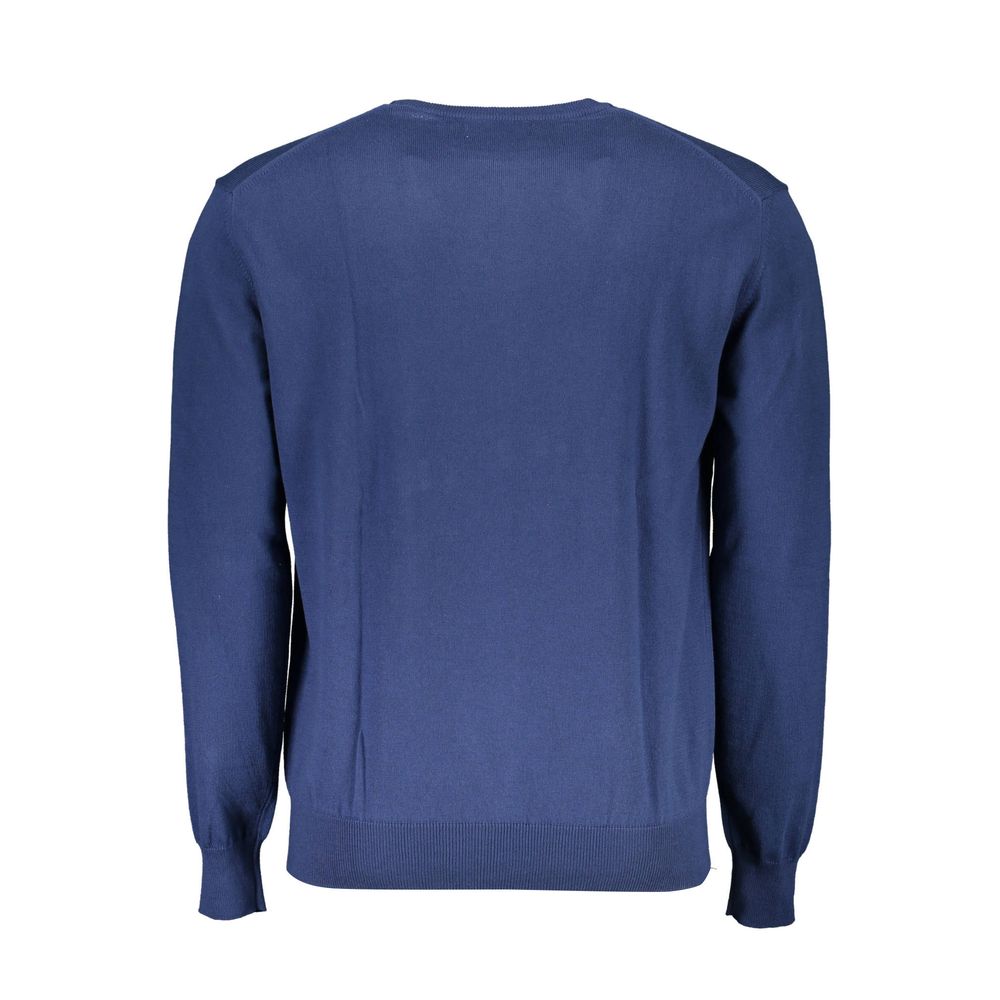 La Martina Blue Cotton Men's Sweater - ClickThatClicks 